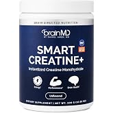 BrainMD Smart Creatine Supplement, Brain Support, 60 Servings | Dietary powder for daily use, unflavored formula that mixes easily for focus, memory, and cognitive wellness routines.