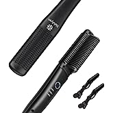 Hair Straightener Brush Ionic Straightening Comb for Women Straight or Curly Hair,Smooth Styling, Lightweight Hot Comb Ceramic Coating Dual Voltage, Professional Styling Tools