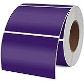 YIKIADA Purple Color Coding Labels 2 × 3 Inches Rectangle Vinyl Self-Adhesive Stickers Waterproof Name Tags Removable Roll for Office School Home 500 PCS