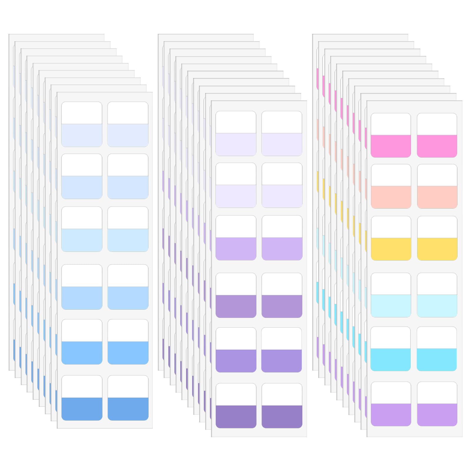 Gjinxi 360 Pcs Sticky Tabs Multi-Colored Indexing Tabs Repositionable Page Markers Writable Flags Note Tabs for Home Office Notebooks File Classification Folders(Purple)