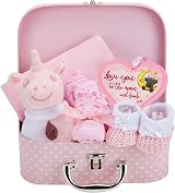 Baby Box Shop Baby Girl Gift Set Keepsake Box Newborn Essentials HampER