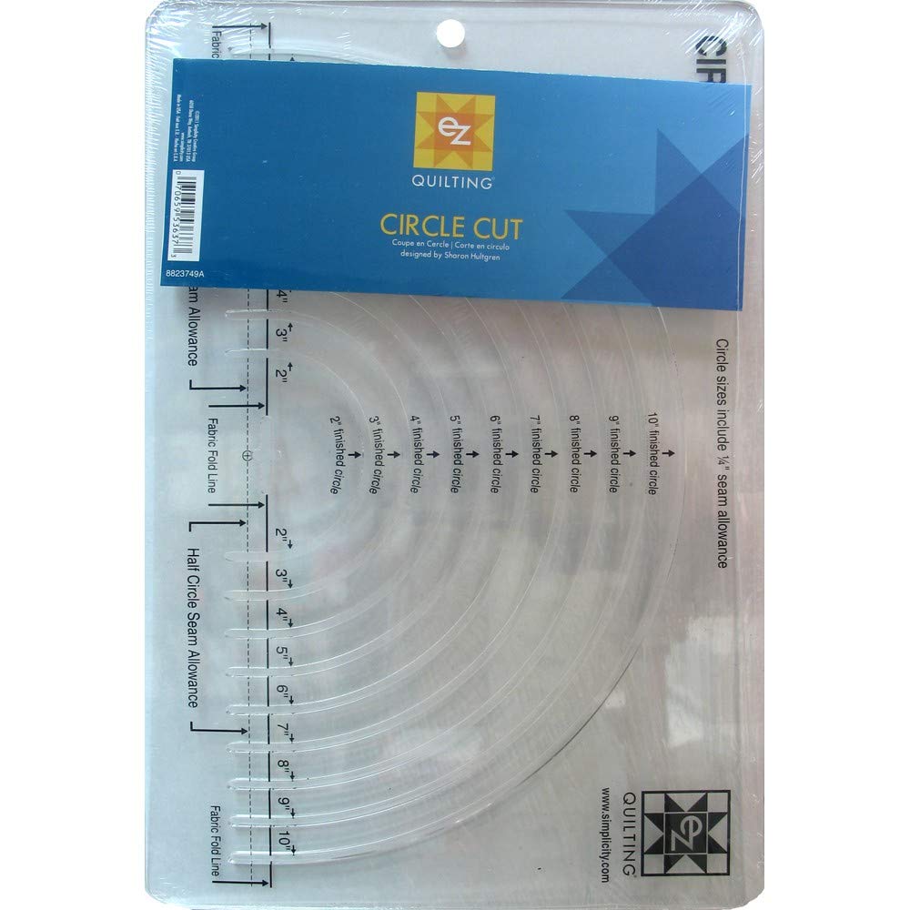Simplicity EZ Quilting Easy Circle Cut Acrylic Template,12 x 8 x 0.13