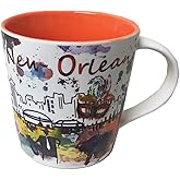 New Orleans Watercolor Ceramic Souvenir 16oz Coffee Tea Mug