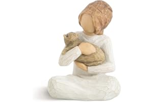 Willow Tree Kindness (Girl), Above All, Kindness, Expresses Relationship with A Much-Loved Pet, A Gift to Celebrate an Adoption, for Animal Lovers and Cat Owners, Sculpted Hand-Painted Figure