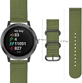 FINTIE Woven Nylon Band for Garmin Vivoactive 3 645 245 Samsung Gear S2/Sport view 4