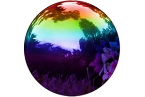 Trademark Innovations Gazing Mirror Ball - Stainless Steel (Rainbow, 8")