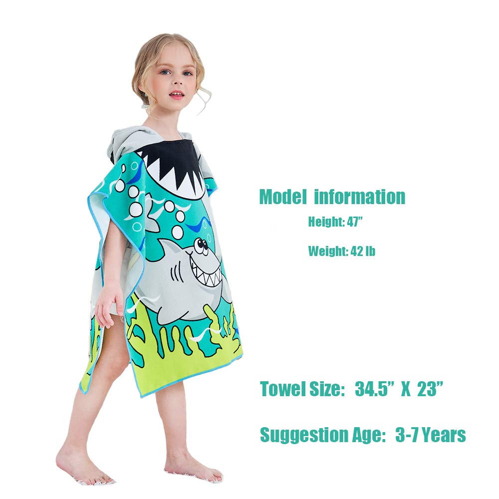 1 7 Years Old Under 120cm Tall Time Killer Toddler Hooded Beach Bath Towel 34 5 X 22 Bath Robe Crocodile A Soft Swimming Pool Coverup Poncho Cape For Kids Girls Children Bath Hooded Towels