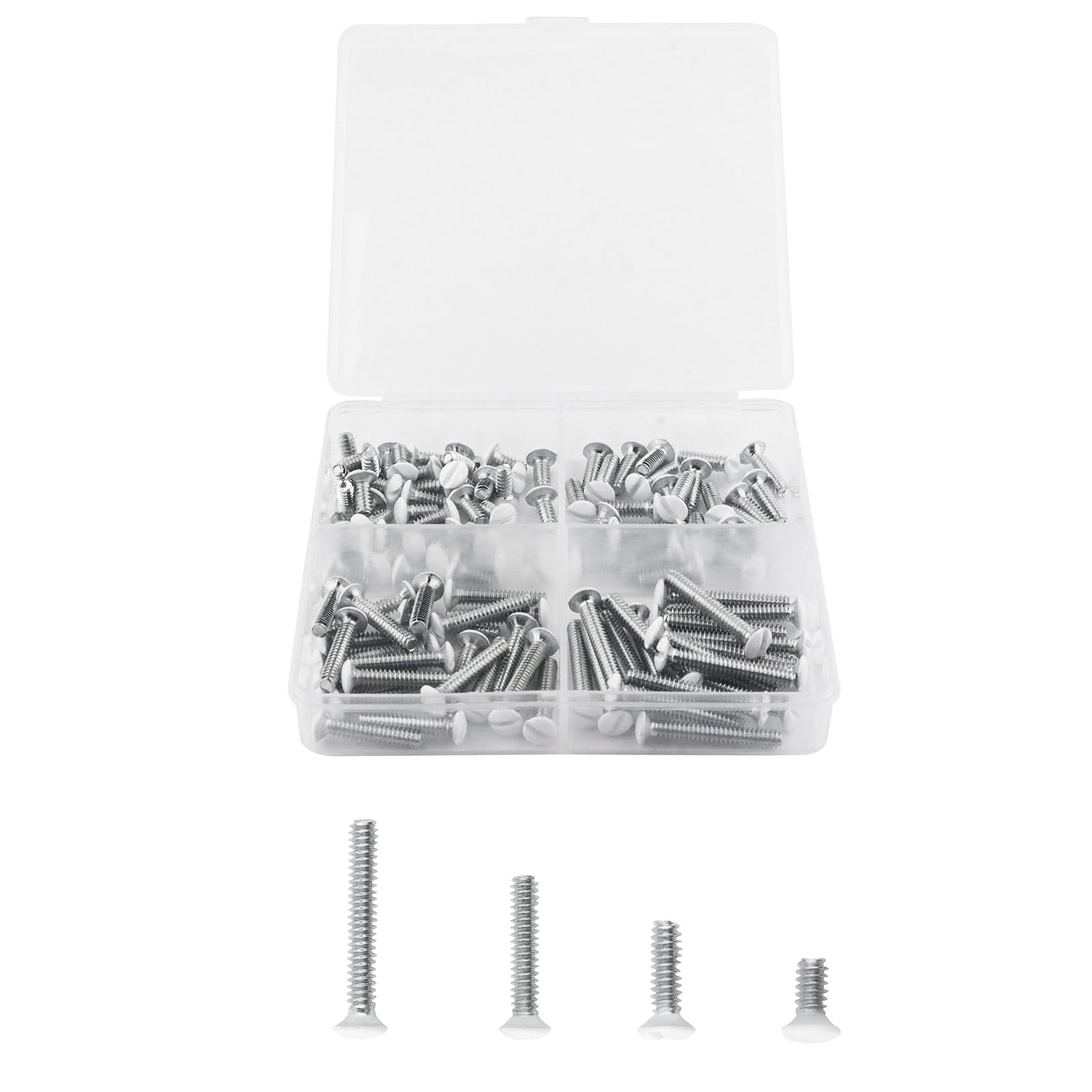 Photo 1 of AOMIKITSTU Outlet Cover Screws 110pcs, Multi-Size Wall Switch Plate Screws, Switch Cover Screws, Outlet Screws for Wall Light Switch Panels
