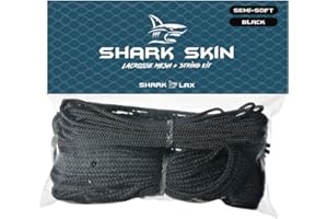 Shark Lax SemiSoft Lacrosse Mesh & Stringing Kit - Enhance Performance with SemiSoft Mesh & Strings