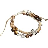 MOEEIJEW Boho Bracelets for Women Acrylic Beaded Bracelets Adjustable Leather Bangles Beach Jewelry
