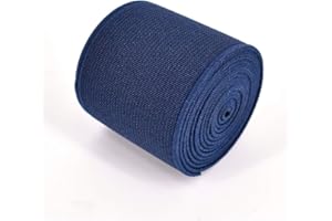 EQARP 1 Roll Flat Elastic Cord 1.5-Inch Wide by 3-Yard Double-Side Twill Elastic Band(#8 Navy)