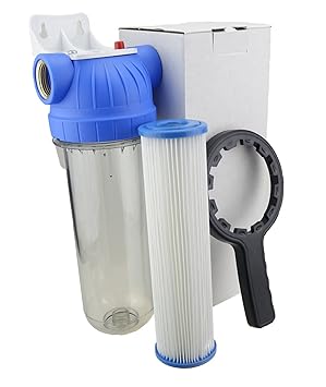 GPV10M1FF Filter für Hauswasserwerk, Garten Pumpen und Hauswasserleitung 10 Zoll Wasserfilter. Anschlussgewinde 1Zoll (ca.30,