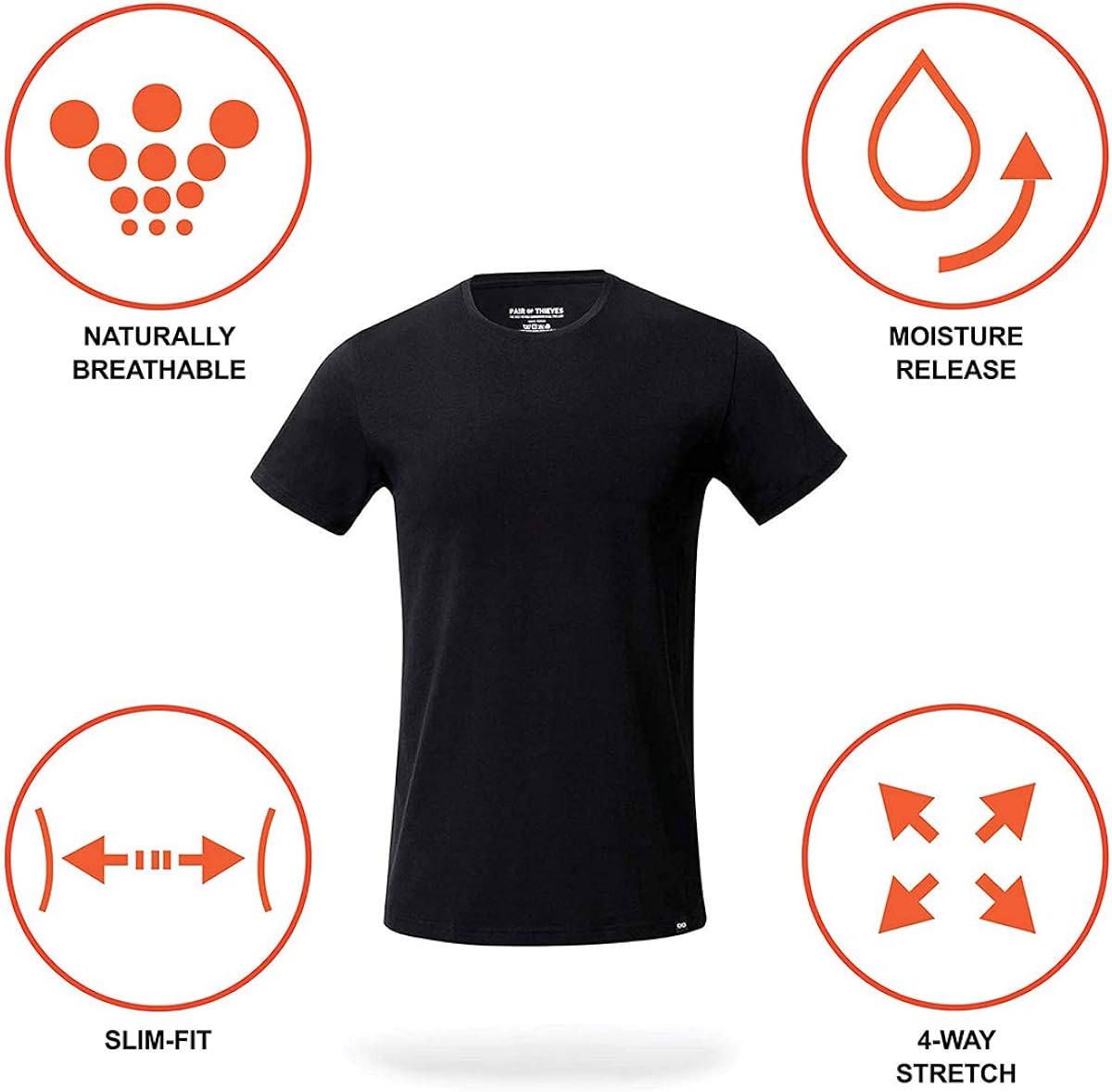 Pair of Thieves Men's Slim Fit Crew Neck T-Shirts, 3 Pack Super Soft Tees, AMZ Exclusive: Clothing