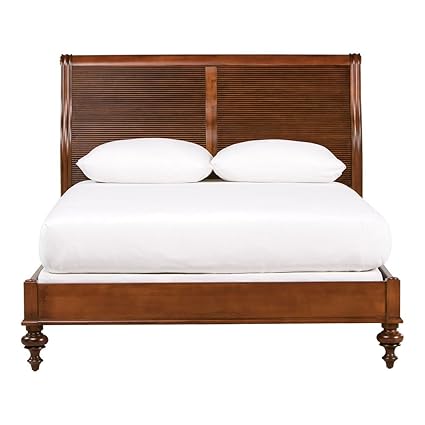 Ethan Allen Cayman Sleigh Bed Queen Caraway