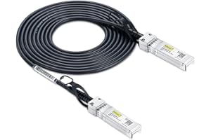 10Gtek SFP+ DAC Twinax Cable - 10GBASE-CU Passive Direct Attach Copper SFP Cable for Cisco SFP-H10GB-CU3M, Ubiquiti UniFi UC-DAC-SFP+, Meraki, Fortinet, D-Link, 30AWG, 3-Meter(10ft)