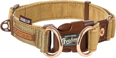 EzyDog Double Up Dog Collar Reflective X Large Nylon Webbing