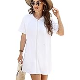 Gihuo Terry Cloth Swim Cover Up for Women Swimsuit Beach Bathing Swimwear Coverup Pool Towel Robe