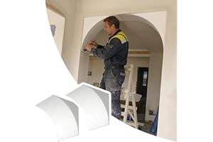 Arch Doorway Frame Kit DIY, 2 Pieces Semicircular Archway Molding Kit, Paintable Arch Corner Trim, Universal Foam Arch Way De