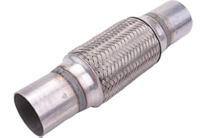 Teppich 2" x6" Exhaust Flex Pipe Stainless Steel Double Braid 10" OL Universal Modified Stainless Steel Flexible Connection B