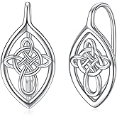 WIINICACA Celtic Leverback Earring 925 Sterling Silver Filigree Dangle Drop Earrings Jewelry Birthday Christmas Gifts for Women
