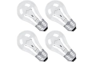 CYLYT 4-Pack Oven Light Bulbs 40 Watts Appliance Bulb, E26 A15 120V High Heat Bulbs for Stove Hood, Refrigerator, Microwave, Lava lamp, Warm White 2700K, Dimmable