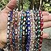 Chengmu 8x12mm Teardrop Glass Beads for Jewelry Making 225pcs AB Colour Faceted Straight Hole Shape Colourful Crystal Spacer Beads Assortments Supplies Accessories for Bracelets Necklaces with Cord