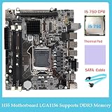 Ruelen H55 LGA1156 Motherboard i3 530 i5 760 Series CPU + i5 750 CPU SATA view 7