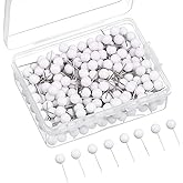 Map Tacks Push Pins Small Size 300 Packs (White, 1/5 Inch)