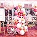 Captank Pink Pastel Garland Kit: 106 Red Fuschia Latex Balloons, 16ft Strip Tape, 100 Dot Glue, Ribbon for Kids Adult Birthdays Weddings Party