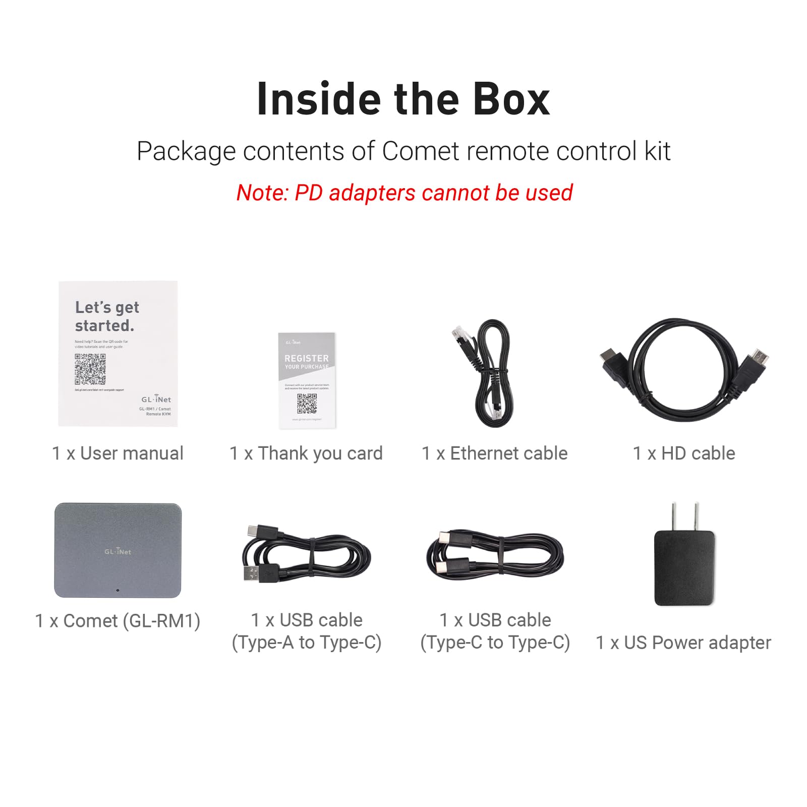 GL.iNet Comet (GL-RM1) Remote KVM Over Internet, 4K@30Hz Tailscale Support,Remote Keyboard, Video, Mouse, Install OS Via BIOS Control, Adapted KVM Switches for Home Offices,Data Center