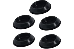 EASYEAH 5PCS Rubber Plugs for Round Holes - 1-3/8"(35mm) Black Snap in Locking Hole Plugs, Rubber Hole Plugs for Automotive, Industrial & Furniture Waterproof Sealing Round Silicone Stopper
