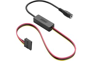 SinLoon DC5525 to SATA IDE Hard Drive Power Supply Cable DC 5.5x2.5mm Female to SATA Female Extension Cable with Step-Down Vo