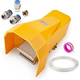 JRready 4F210-08FT 1/4&rdquo;NPT Pneumatic Foot Pedal with Protective Shield Air Foot Pedal Accessory for Pneumatic Crimping Tools Speed Foot Switch