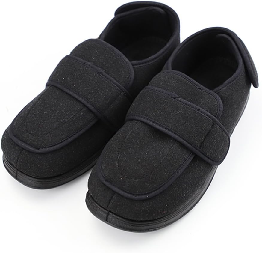CHUANGLI Women's Wide Fit Slippers Orthopaedic Adjustable Closure Casual Shoes for Diabetic,Edema Feet