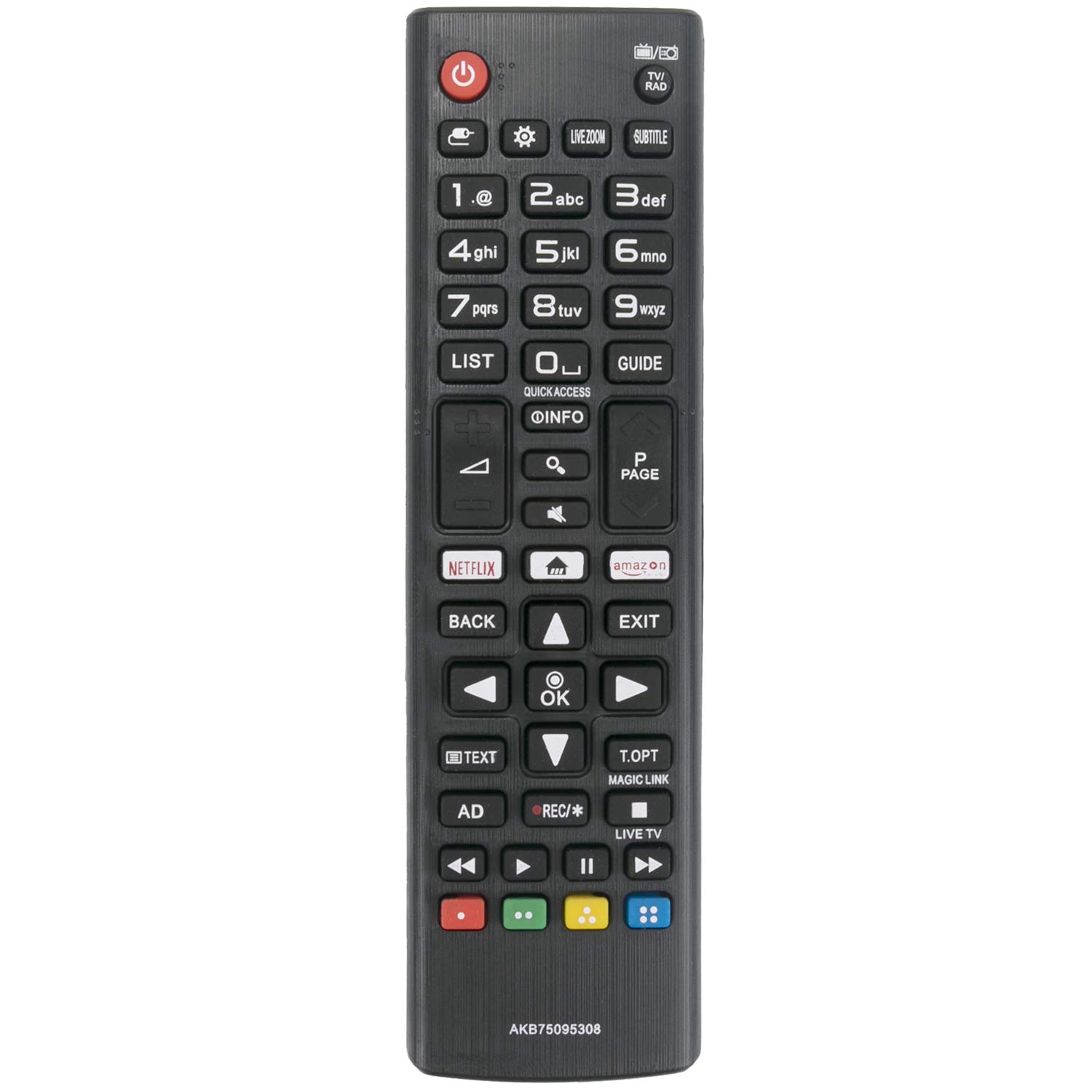 Vinabty AKB75095308 Replacement Remote Control fit for LG 32LJ610V 49UJ6309 60UJ6309 65UJ6309 43LJ614V 43UJ6307 55UJ6307 49UJ635V 43UJ6307-ZA 43UJ6309-ZA 43UJ630V-ZA 43UJ639V-ZE 49UJ6307-ZA