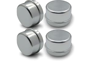 DEEPDREAM 4 Pcs 1.78" Trailer Bearing Dust Cap Grease Cap for 3/4" Trailer Wheel Hub Axles - Bolt Metal Trailer Axle Bearing and Hub Dust Caps for Most 5200 to 6000 Pound Axles