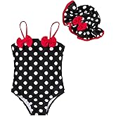 YOUNGER TREE Toddler Baby Girl Swimsuit Infant One Piece Bathing Suits with Hat Newborn Summer Beach Swimwear