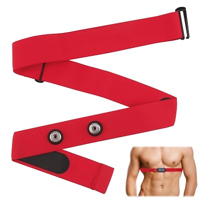Heart Rate Monitor Chest Band for Polar H10 H9 H7, Adjustable Waterproof Replacement Chest Strap Compatible with Polar Garmin (Red)