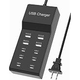 6 USB-C &amp; 4 USB-A Port Charging Block Station Power Strip Cord Plug Hub | UL Listed Multiport Charging Strip Hub Plug for iPhone 17 18 16 15 14 13 12 Galaxy Series Tablet Headphones Multi Devices