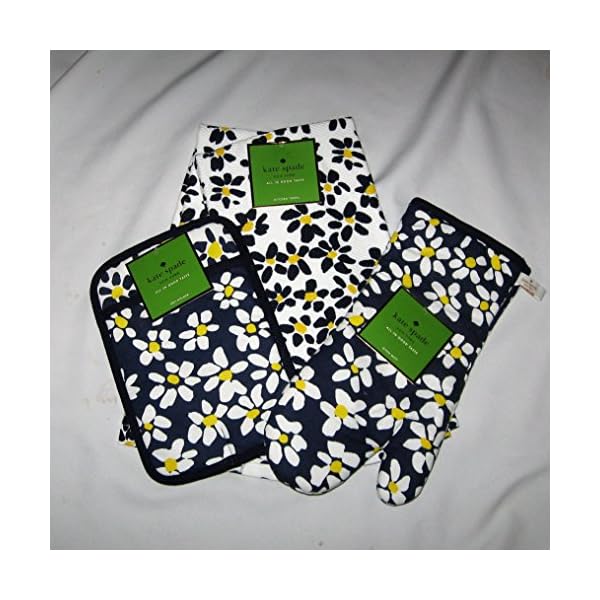 Kate Spade 3 Piece Bundle Daisy Fields Set of 1 Kitchen Towel, Oven