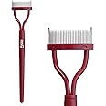 Eyelash Comb MSQ Eyelash Separator Mascara Applicator Eyelash Definer With Comb Cover Arc Designed Cosmetic Brushes Tool Red (1PCS)