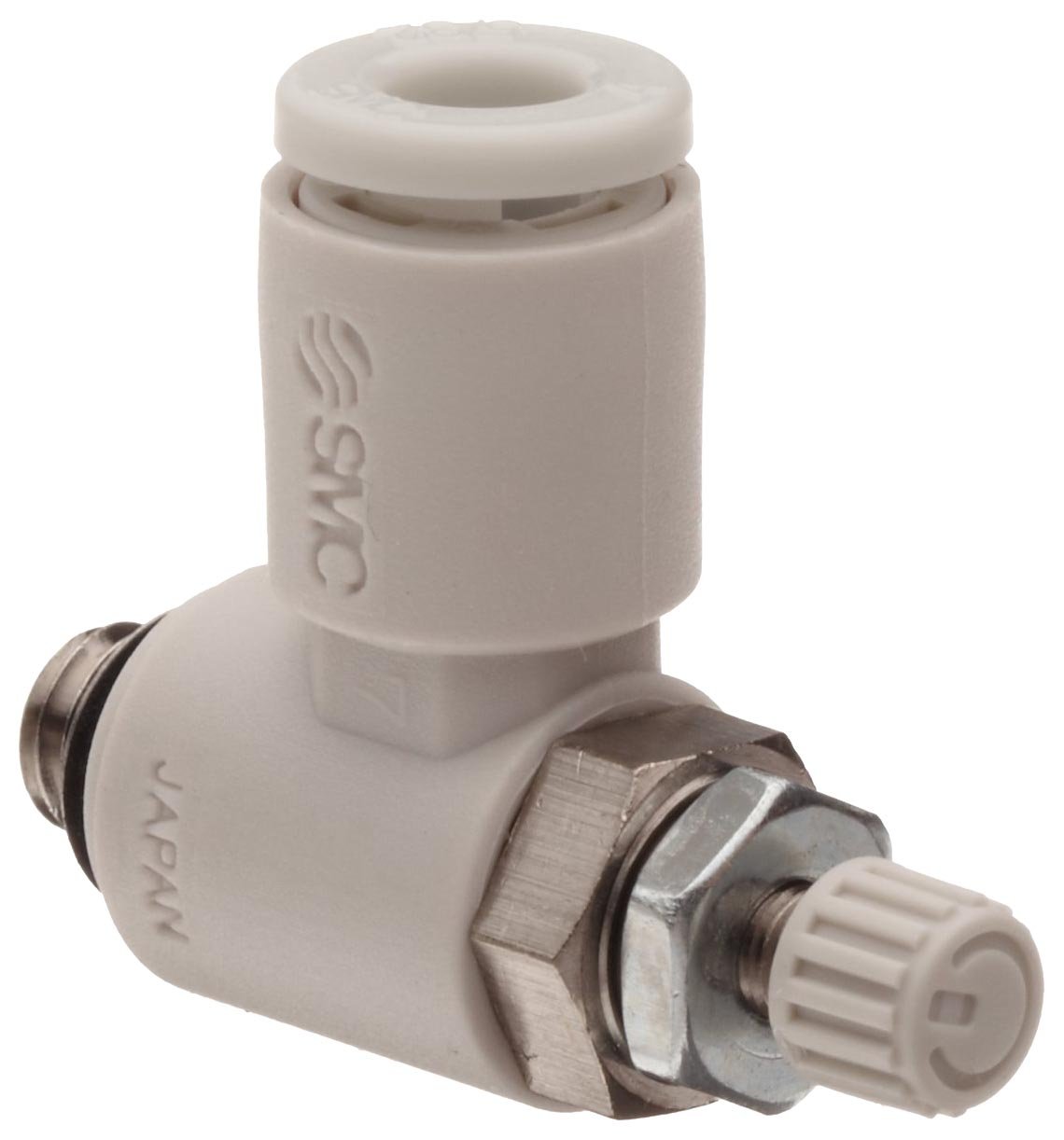 Galleon SMC AS1201FM504 Air Flow Control Valve With PushtoConnect Fitting, PBT & Nickel