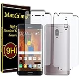 MARSHLAND Screen Protector Anti Scratch Bubble Free Oliophobic Coating Crystal Clear Clarity Front & Back Screen Guard Compatible with Huawei Mate 9 Pro (Transparent)