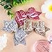 SIQUK 14 Pieces Glitter Hair Bows 5 Inch Hair Bow Boutique Hair Clips Multi Color Sequins Big Hair Bows For Girls Teens with a Storage Bag