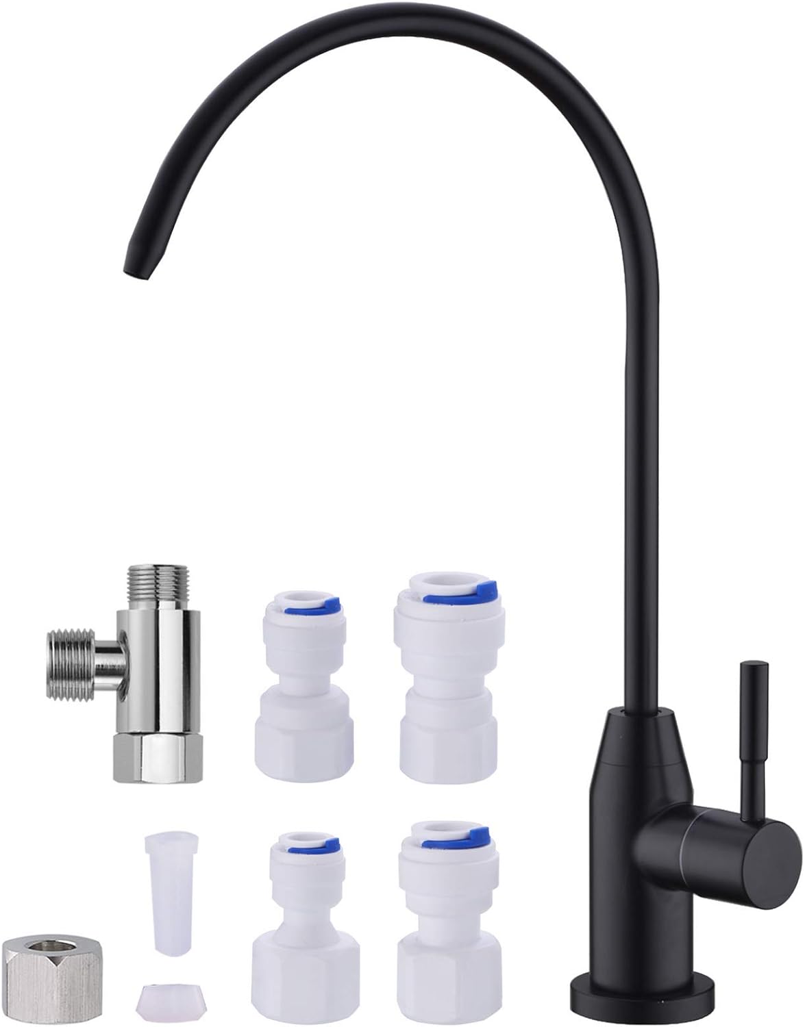 SINKINGDOM Brushed Gold Drinking Water Filter Faucet Kit for Filtration System Non-Air Gap, Lead-Free Stainless Steel, Filter not Included - - 