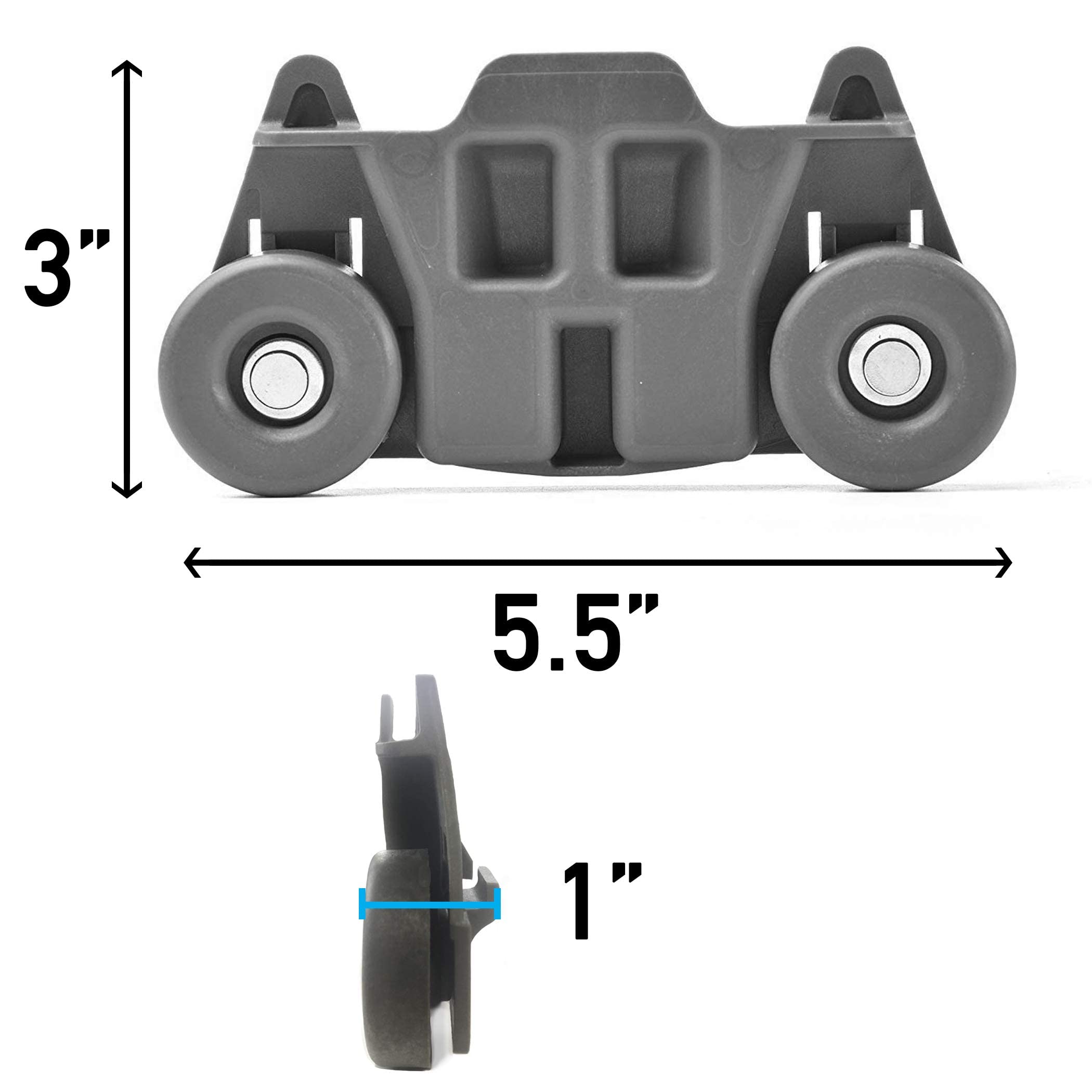 (4-pack) W10195416 NEW UPGRADED Replacement Part for Lower Dishwasher Wheel – Compatible with GE/Whirlpool/Kenmore - AP5983730, W10195416V, W10105417, PS11722152, W10195416VP