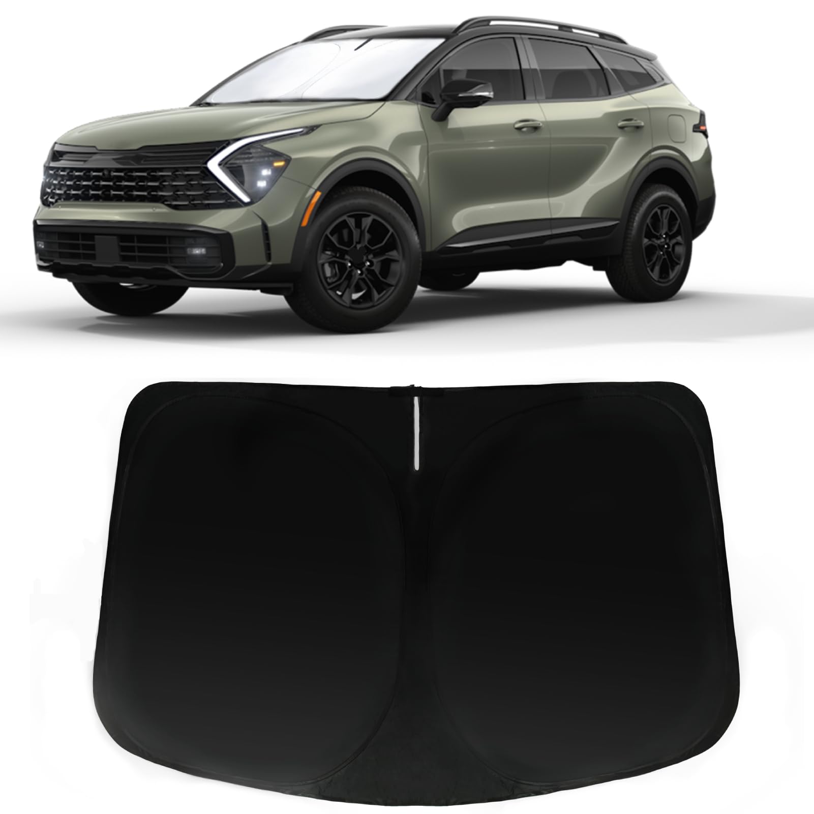Photo 1 of PAIMOHO Windshield Sun Shade for 2023 2024 2025 Kia Sportage NQ5, Car Front Window Sunshade with 240T Sun Visor Protector Blocks UV Rays Heat Sun Shield Accessories