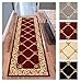 Patrician Trellis Red French European Formal Traditional 3x12 (2'7