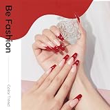 Modelones Gel Nail Polish Set 6 Colors Red Glitter Soak Off UV Gel Nail Polish view 3