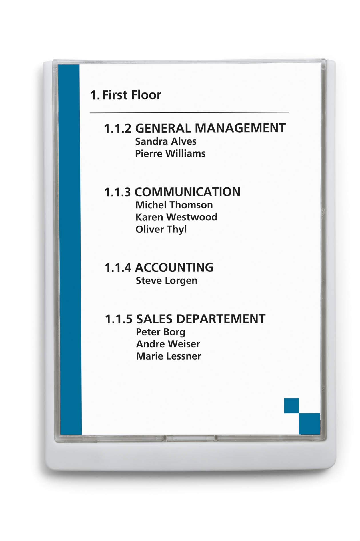 Durable Click Information Sign A4 Portrait White | Door and Wall Sign | Includes Fittings | Ideal for Offices, Hotels, Public Buildings, etc.